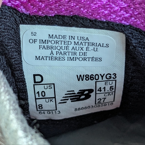 New Balance 860 v3 women's 10 men's 8.5 - Picture 13 of 13